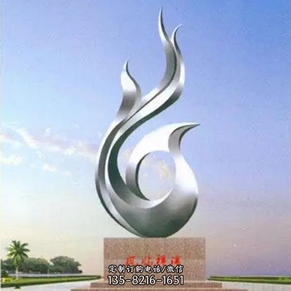不銹鋼鏡面抽象創意雕塑（4）