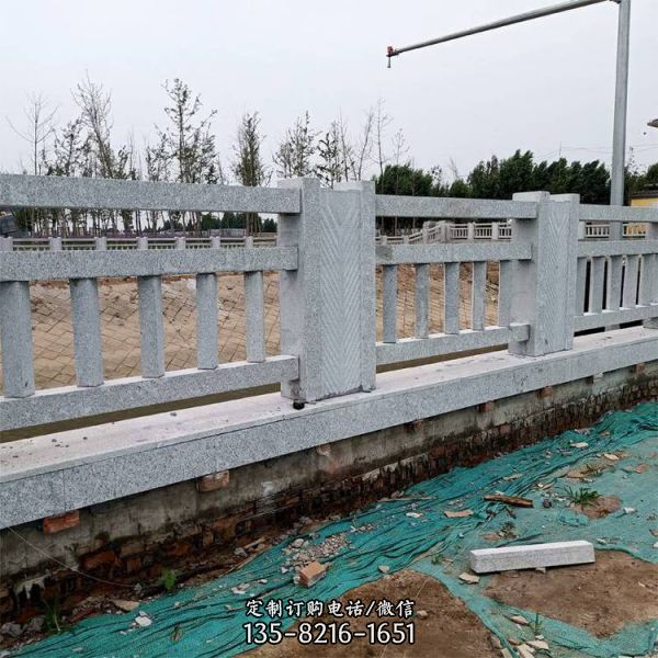 花崗巖石雕戶外河道圍欄雕塑（4）