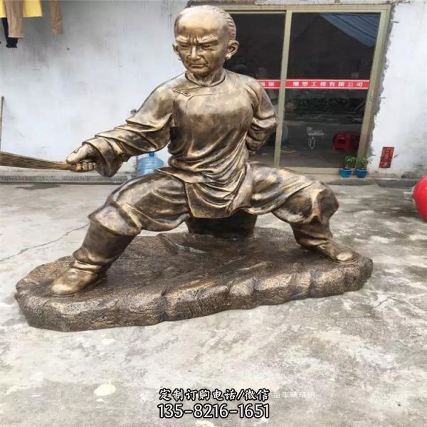 園林玻璃鋼仿銅人物雕塑（2）