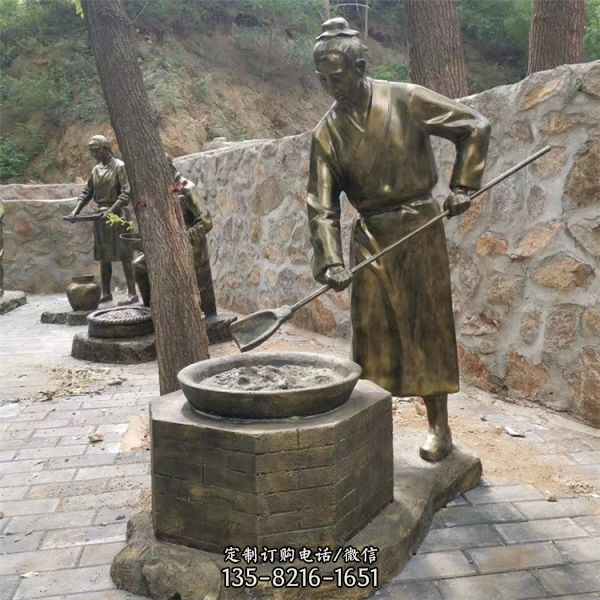 公園仿銅人物雕塑 民俗小品戶外景觀擺件（5）