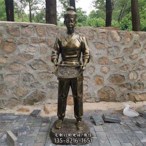 公園仿銅人物雕塑 民俗小品戶外景觀擺件（4）