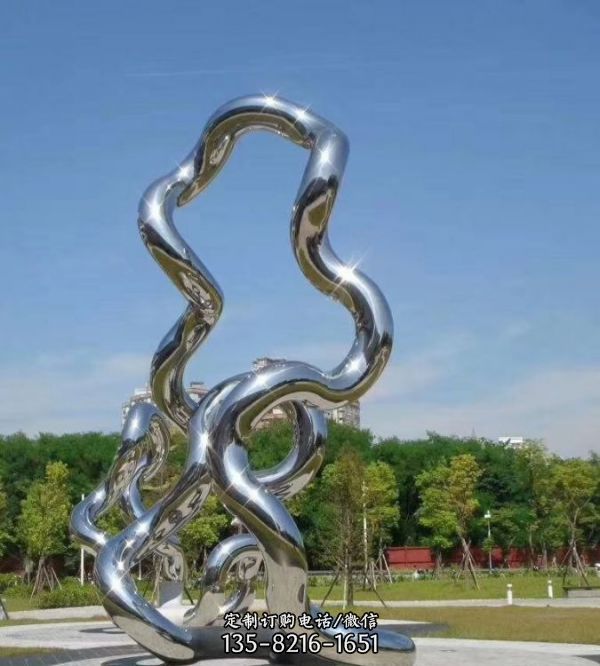 不銹鋼鏡面異性戶外廣場(chǎng)景觀雕塑（4）
