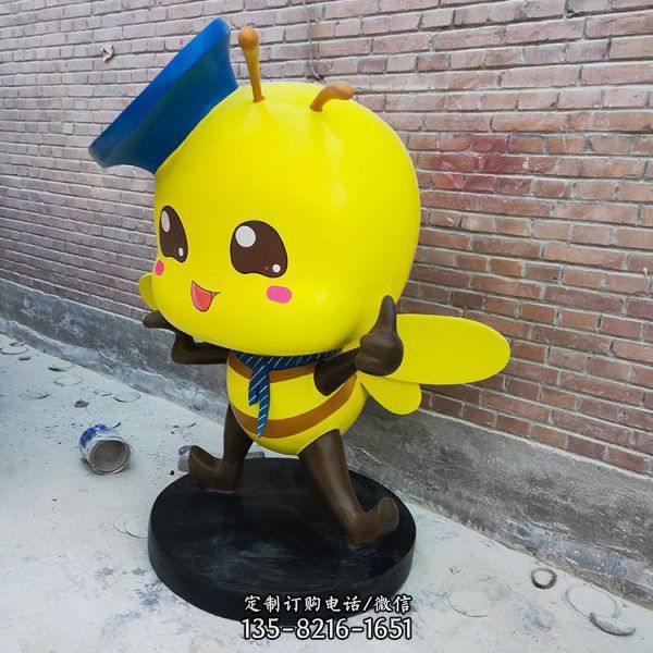 公園草地 玻璃鋼卡通動(dòng)物小蜜蜂模型擺件（5）