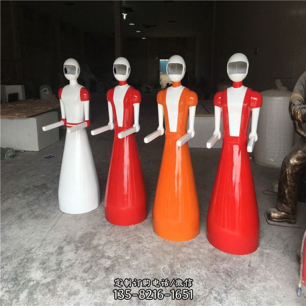 餐館送餐機器人外殼玻璃鋼雕塑（2）