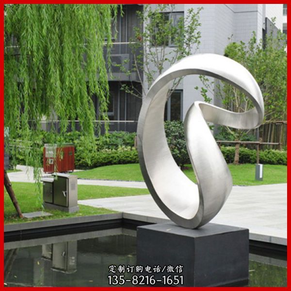 不銹鋼戶(hù)外廣場(chǎng)抽象創(chuàng)意園林景觀雕塑（2）
