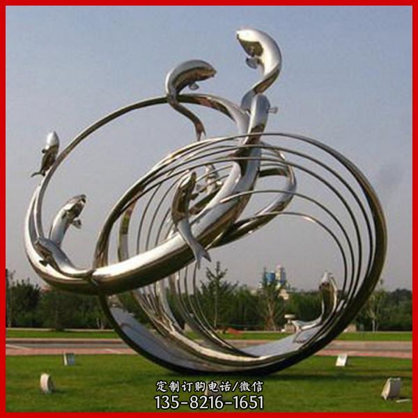 不銹鋼戶(hù)外廣場(chǎng)抽象創(chuàng)意園林景觀雕塑（4）