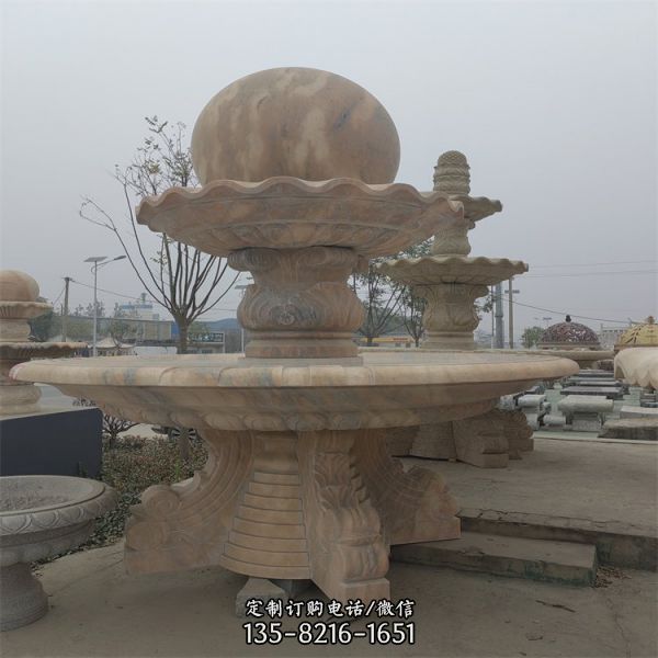 庭院歐式水景大型水缽石雕噴泉雕塑（2）