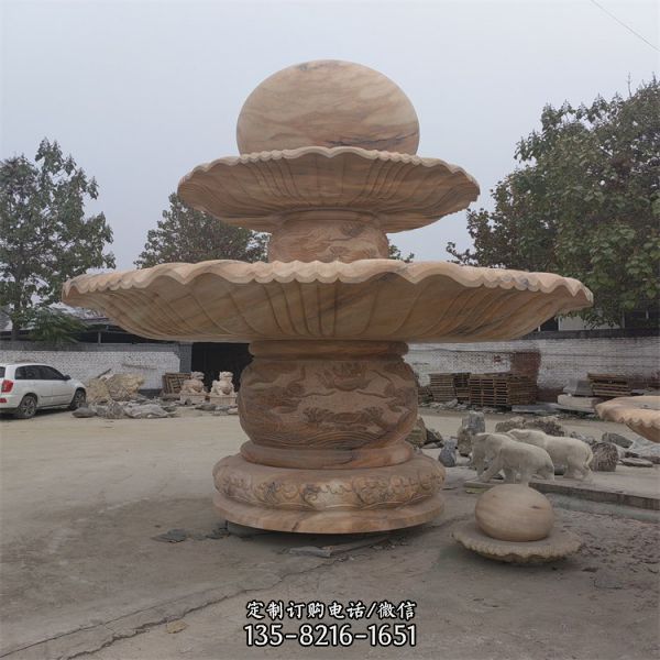 庭院歐式水景大型水缽石雕噴泉雕塑（1）