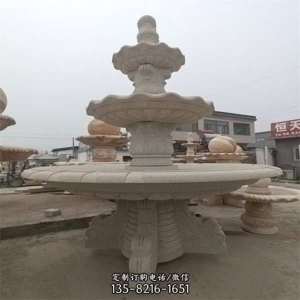 庭院歐式水景大型水缽石雕噴泉雕塑（4）
