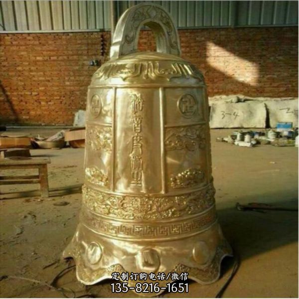 銅鐘雕塑寺院宗教銅雕擺件（4）