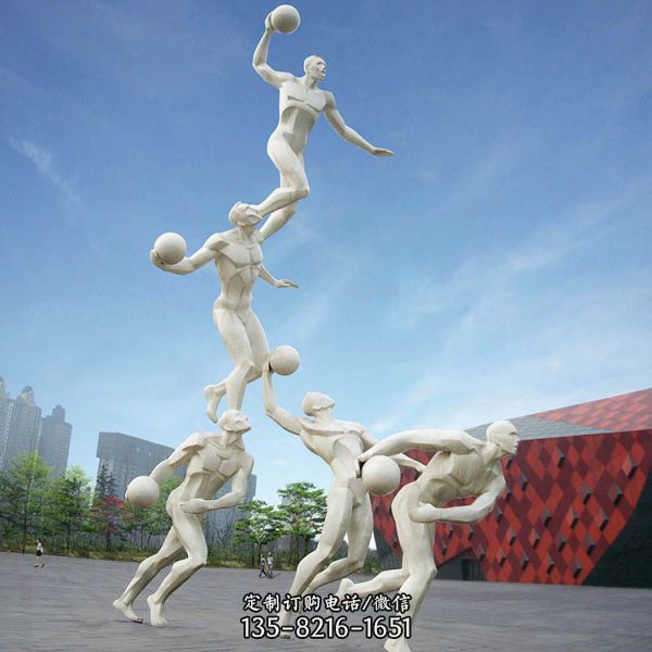 不銹鋼運(yùn)動(dòng)戶外校園人物競(jìng)技雕塑擺件（2）