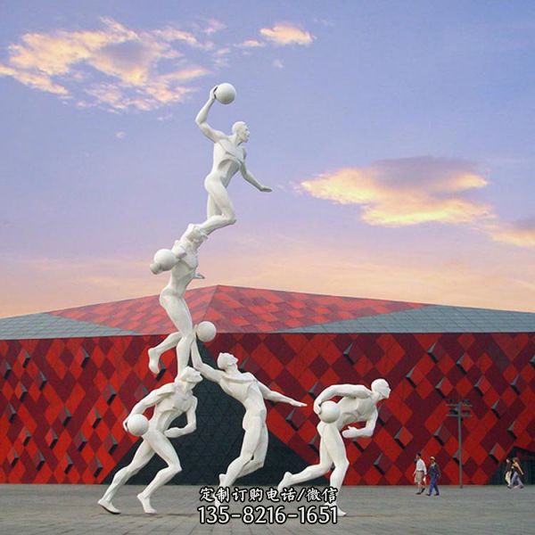 不銹鋼運(yùn)動(dòng)戶外校園人物競(jìng)技雕塑擺件（3）