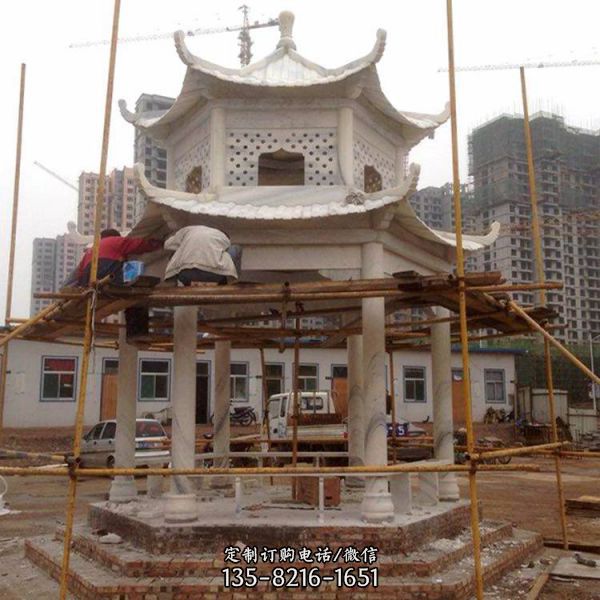 小區擺放仿古古建石涼亭長廊 花架（2）