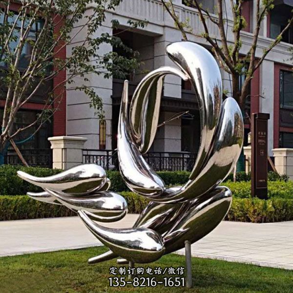 鏡面不銹鋼戶外園林景觀抽象景觀擺件