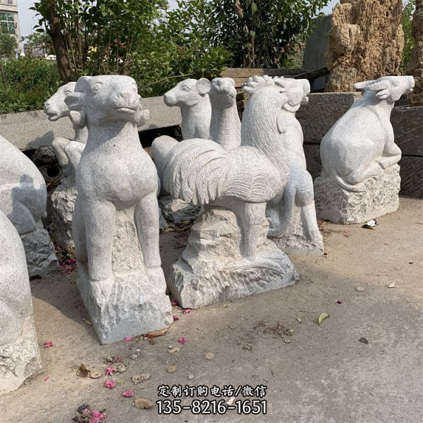 景區(qū)廣場(chǎng)石雕動(dòng)物十二生肖園林?jǐn)[件（4）