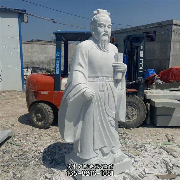 寺院廣場大理石雕刻古代人物雕塑擺件（5）