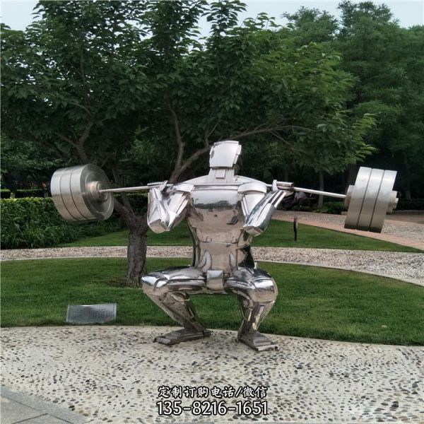 體育公園擺放不銹鋼鏡面健身運(yùn)動(dòng)人物雕塑（1）