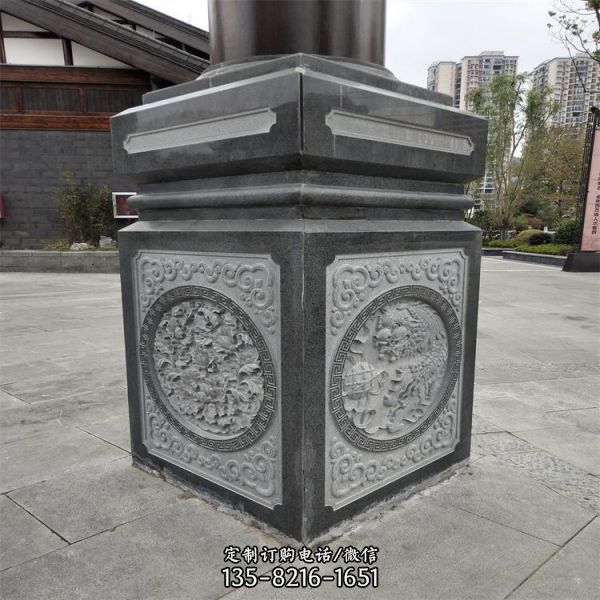 公園擺放青石仿古浮雕壁影景觀雕塑（3）