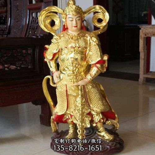 寺廟擺放人物銅神像雕塑（1）