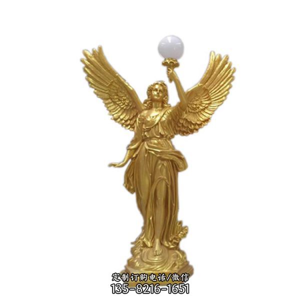 歐式舉燈女神雕塑天使銅像（2）