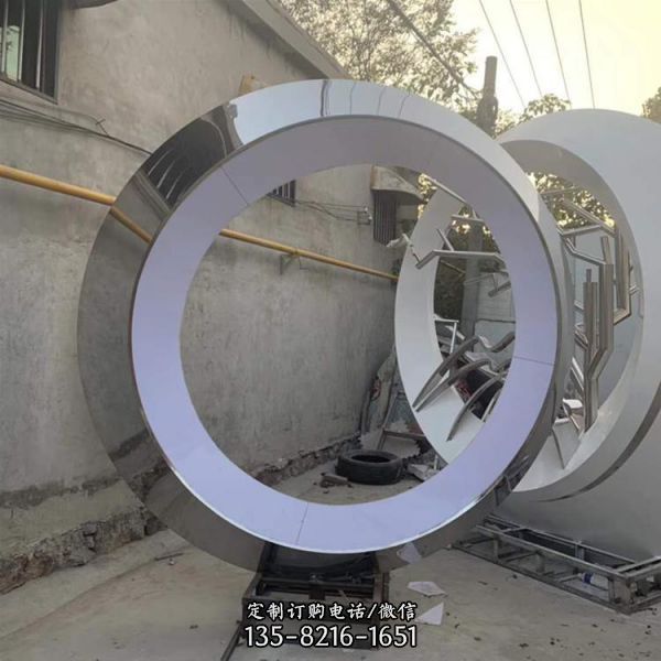 不銹鋼戶外廣場大型景觀雕塑（5）