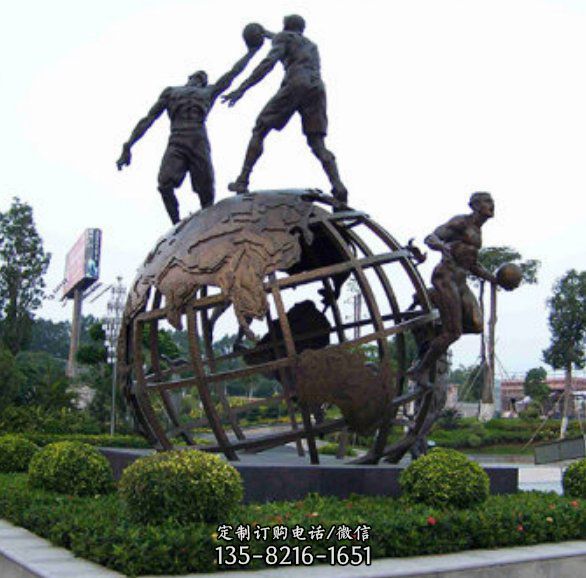 金屬不銹鋼鏤空地球儀雕塑（1）