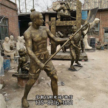 玻璃鋼仿銅人物雕塑（3）
