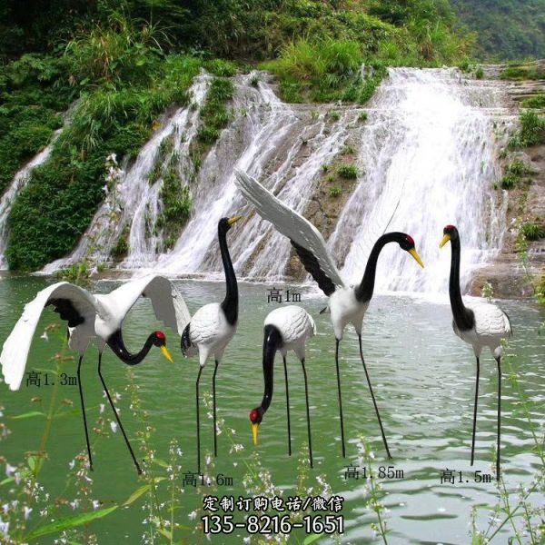 玻璃鋼仿真丹頂鶴雕塑