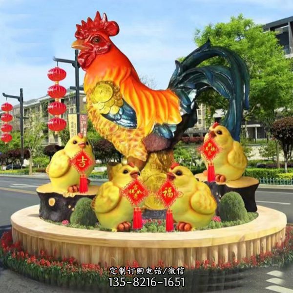 玻璃鋼卡通動物雕塑廣場夜市創意擺件（1）