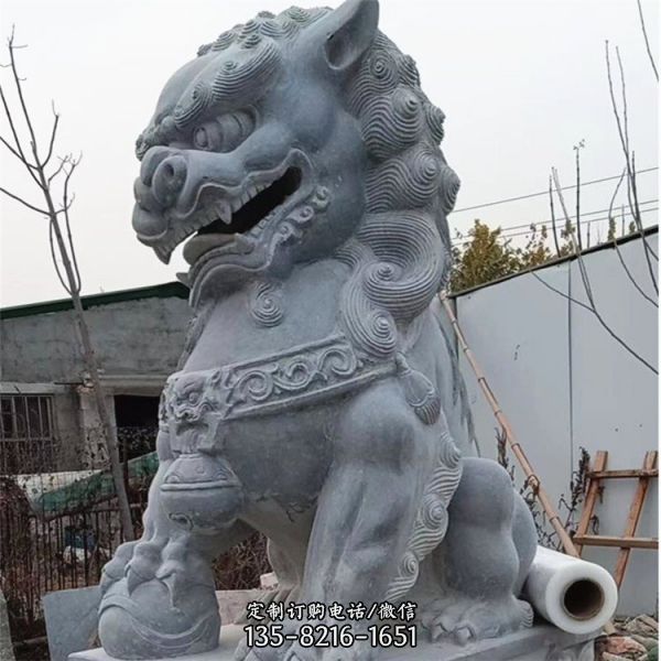庭院別墅大型門(mén)口鎮(zhèn)宅招財(cái)獅子雕塑