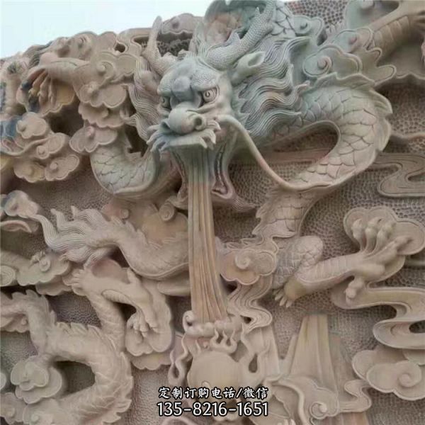 廣場黃砂巖青石浮雕壁影文化墻