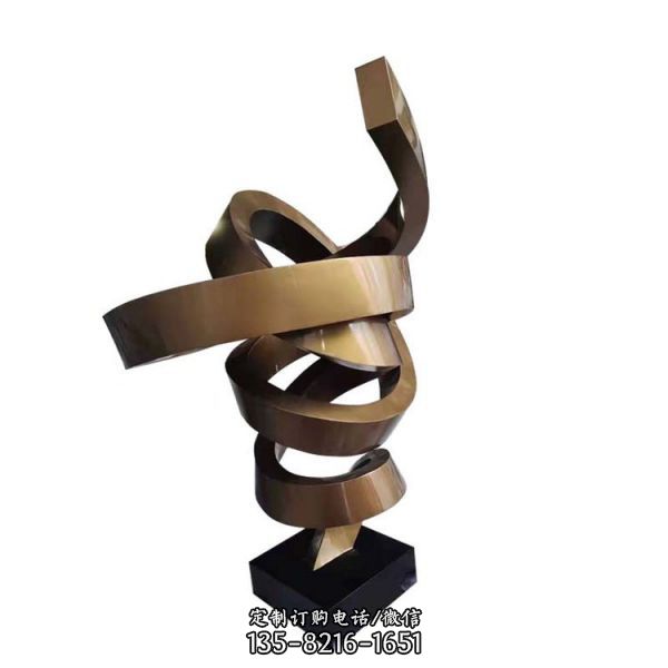 校園廣金屬創意異形不銹鋼景觀雕塑戶外擺件（5）