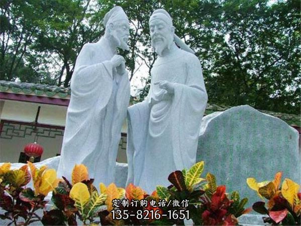 公園校園擺放花崗巖古代名人雕塑（4）