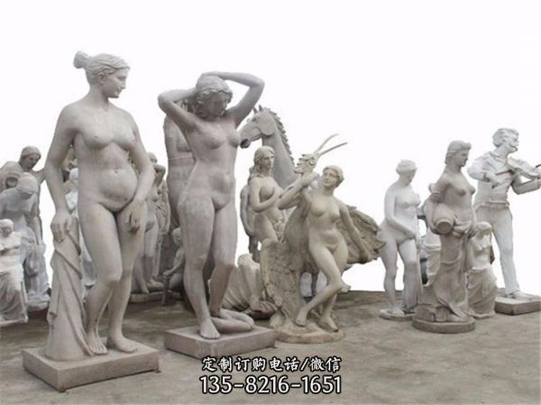 公園校園擺放花崗巖古代名人雕塑（1）