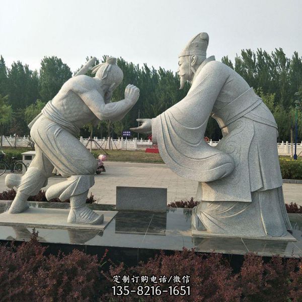 石雕園林戶外大型砂石石雕人物情景雕塑（3）