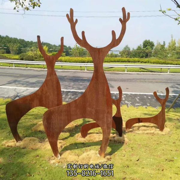 公園廣場(chǎng)創(chuàng)意鏤空鐵藝抽象戶(hù)外大型雕塑擺件（6）