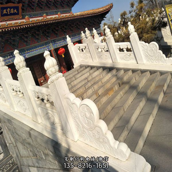河道城市街道大理石石雕圍欄雕塑（3）