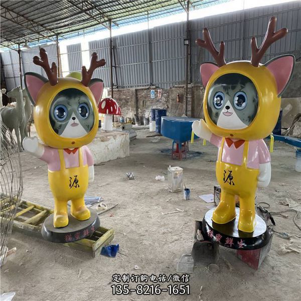 玻璃鋼卡通創(chuàng)意店鋪公仔雕塑