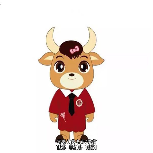 卡通動物牛雕塑新年卡通雕塑美陳裝飾品（4）