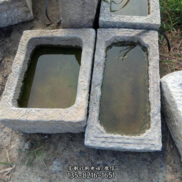 仿古做舊庭院家用老石槽擺件