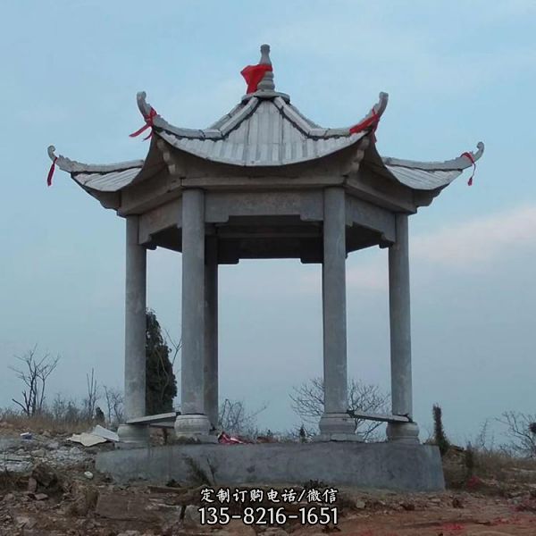 大理石石雕園林景觀中式涼亭