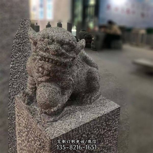 砂石青石石雕戶外景觀獅子雕塑