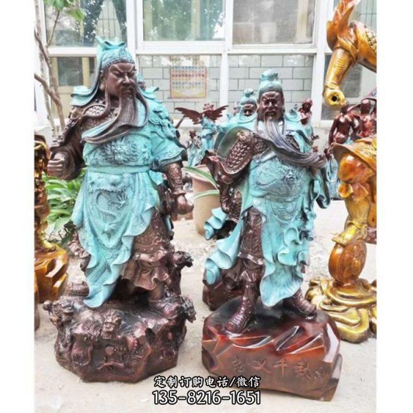 家用玻璃鋼彩繪寺廟供奉關(guān)公雕塑（5）
