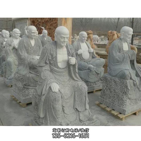 寺廟大理石雕刻地藏王佛像雕塑（3）
