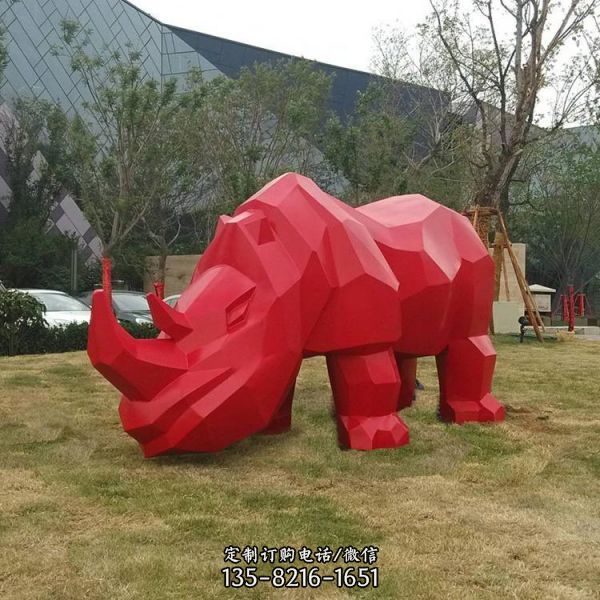 公園草坪擺放玻璃鋼青蛙小品不銹鋼動物雕塑（2）