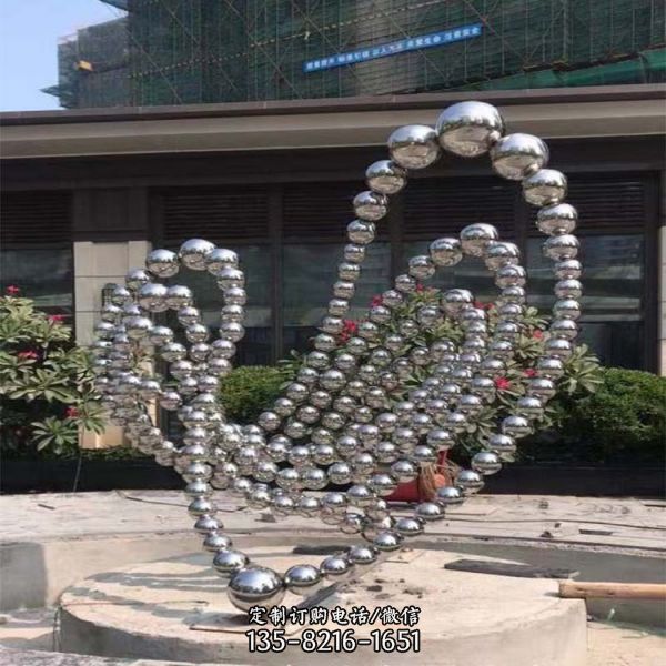 戶外景觀不銹鋼抽象創(chuàng)意鏡面廣場雕塑（8）