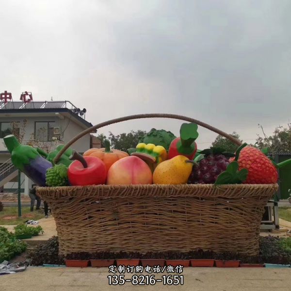采摘園玻璃鋼彩繪水果蔬菜雕塑（2）