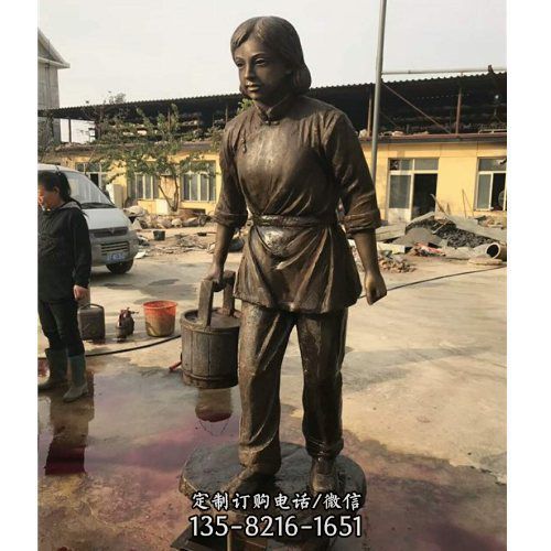 城市街頭仿銅人物情景小品雕塑擺件（2）