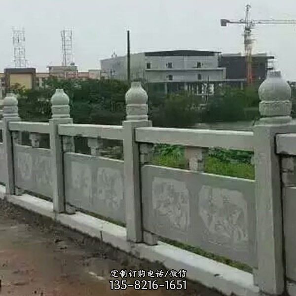鄉(xiāng)村戶外河道大理石石雕圍欄雕塑