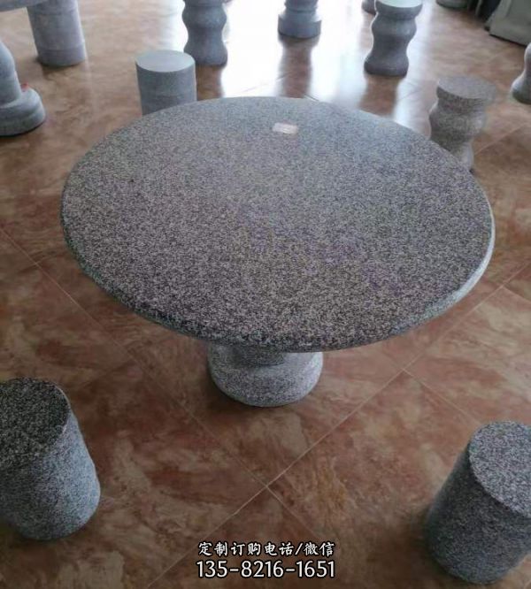 室外公園花崗巖大理石石桌石凳雕塑（2）